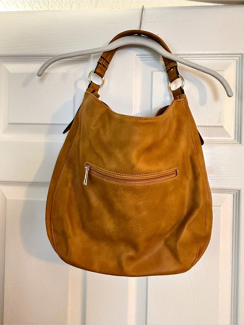 Brown Vegan Leather Hobo Bag - Picture 2 of 4